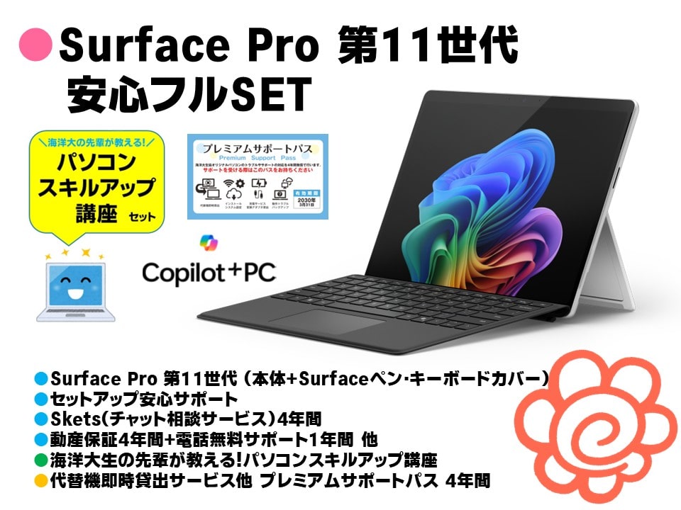 Microsoft Surface Pro 第11世代 安心フルSET
