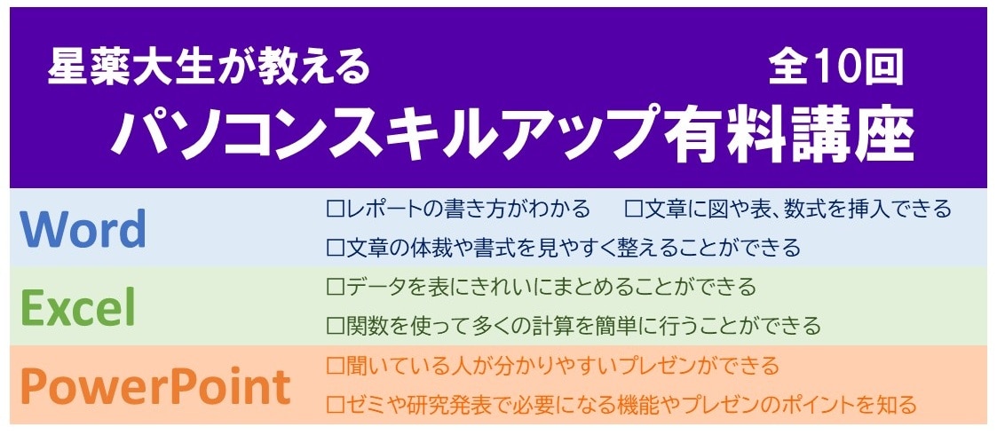 G-3 パソコンスキルアップ有料講座（単体購入）