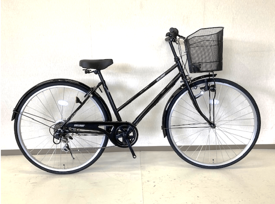 【9110】27インチシティサイクル6段変速BK
