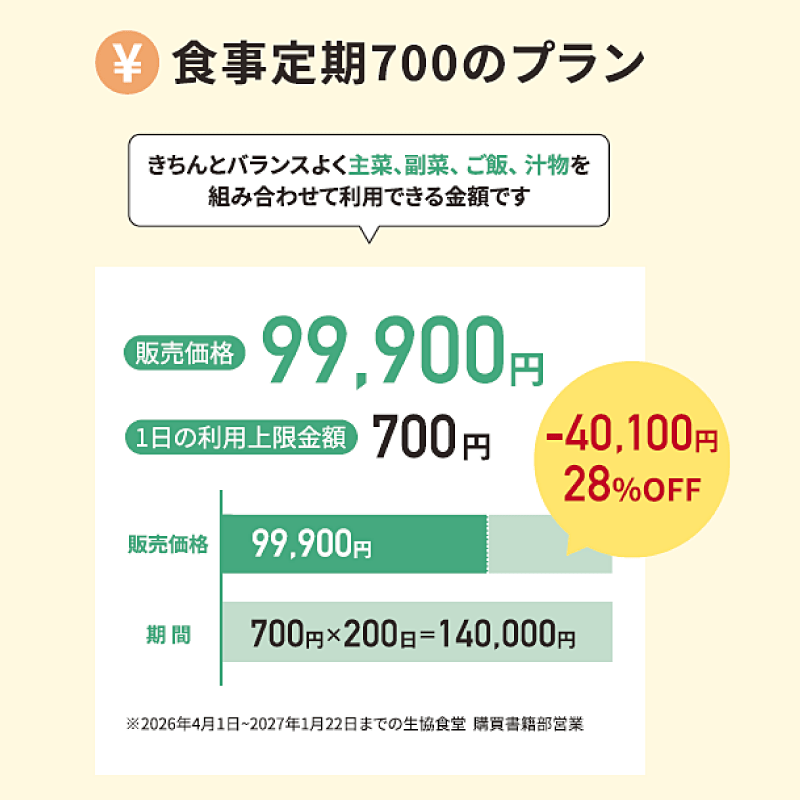 食事定期700