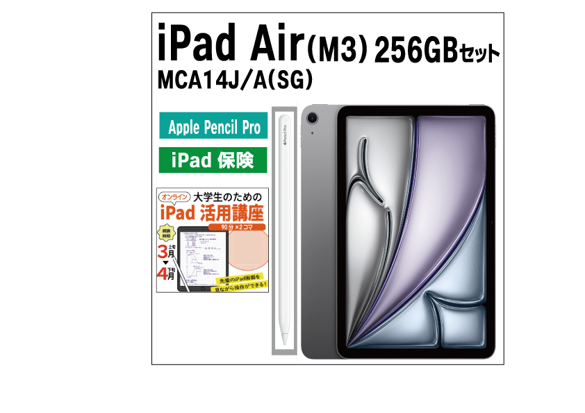 デジタルノートテイキング　iPadAir11(M3)256GB_MCA14J/A(SG)