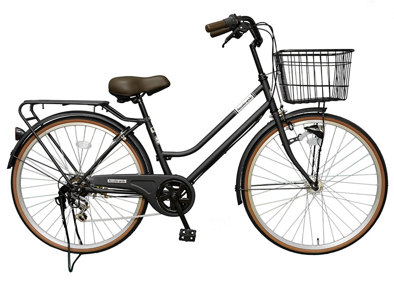 26インチ外装6段変速グリップシフター K266TPHDK  マッドブラック