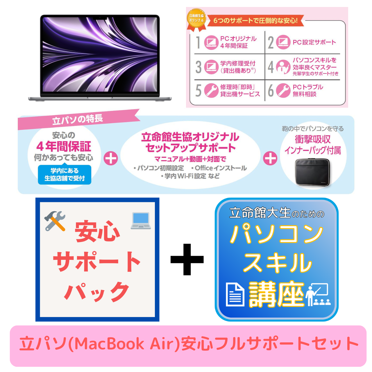 立パソ【MacBook Air】安心フルサポートセット