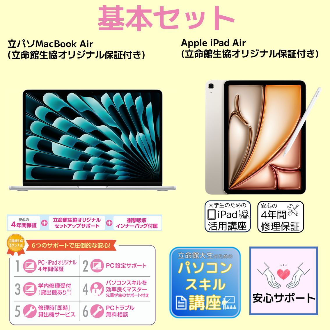 C-1 基本セット（iPadあり）MacBook Air