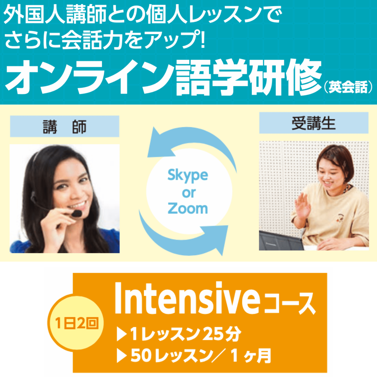 【新規】オンライン語学研修（Intensiveコース）
