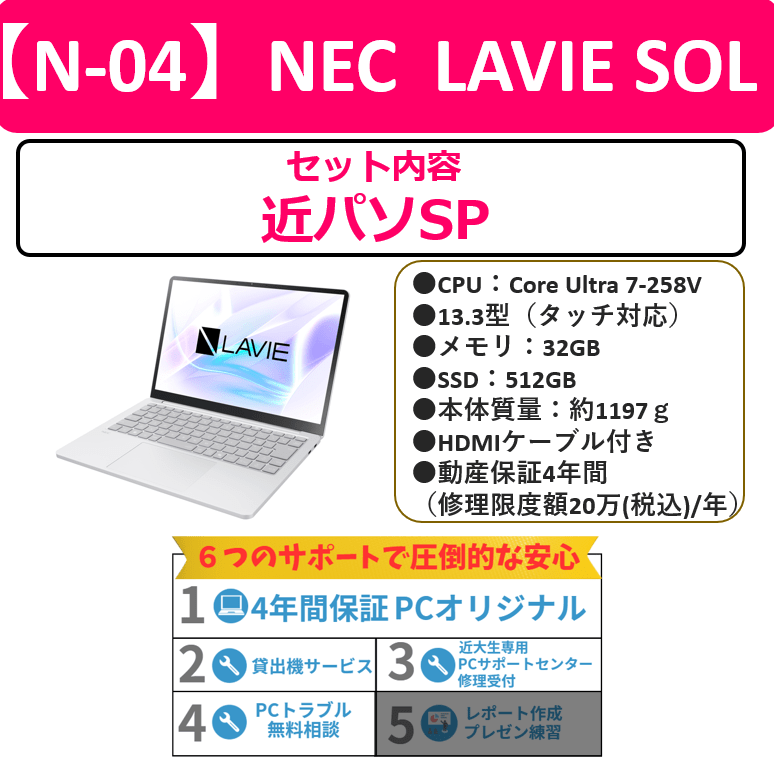 【N-04】NEC LAVIE SOL