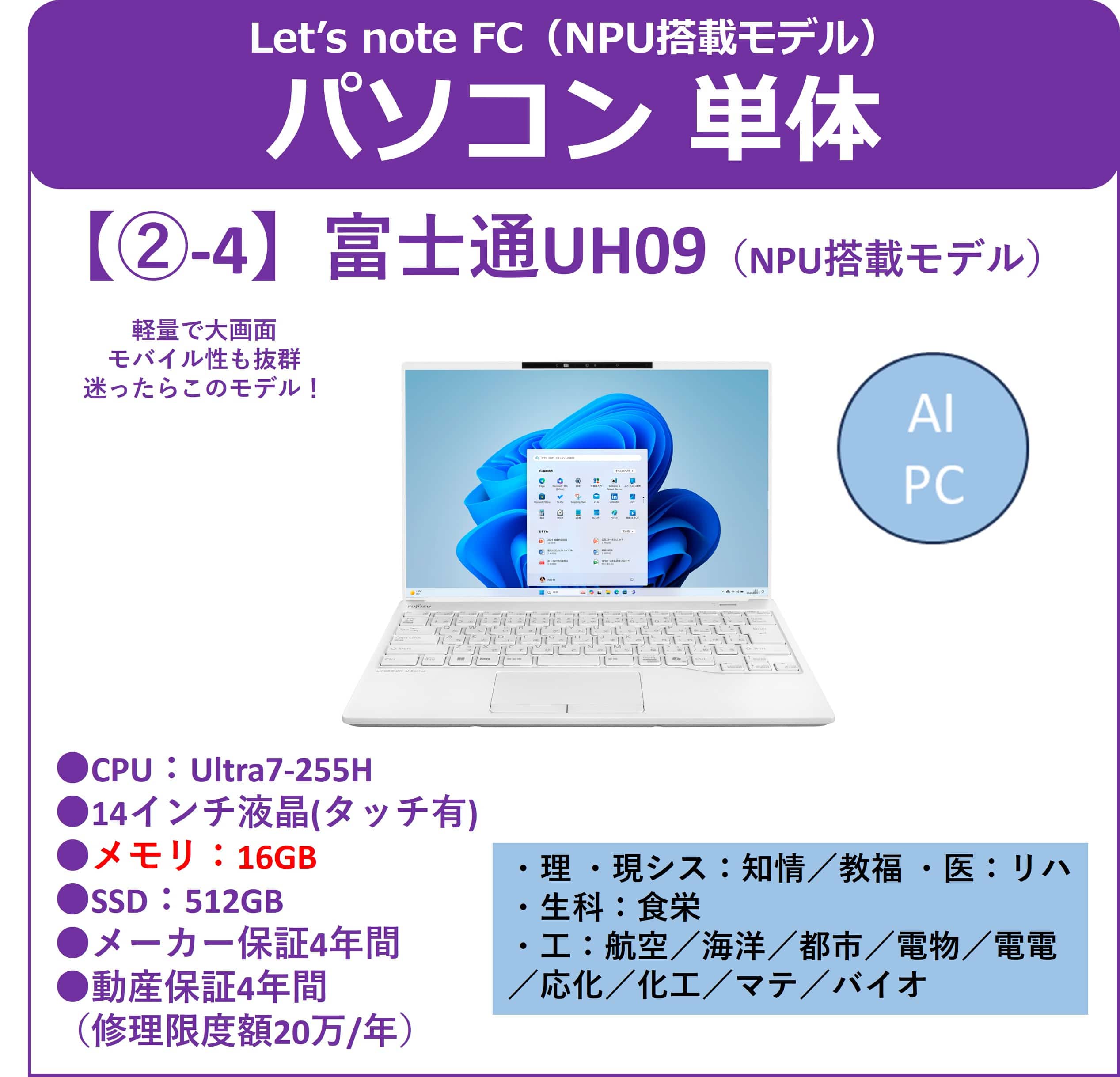 【②-4】富士通 UH09 単体