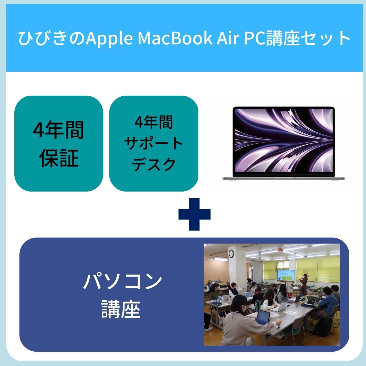 【ひびきの】【講座セット】Apple MacBookAir