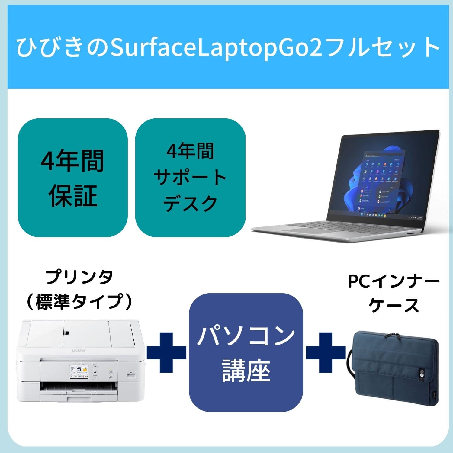 【ひびきの】【フルセット】SurfaceLaptopGo2