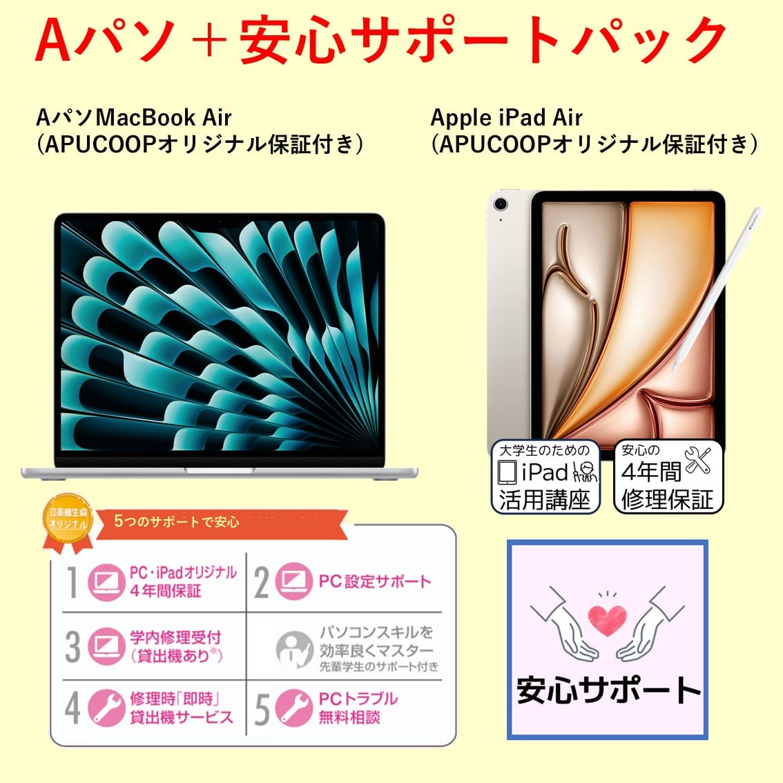 C-4 Aパソ（Mac） サポートパックセット（iPadあり）