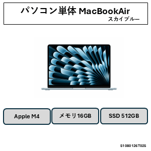 Appleパソコン　単体セット　スカイブルー