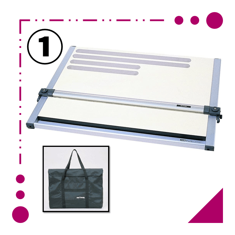 ①平行定規 ドラパス DXM-601 A2(ソフトケース付)