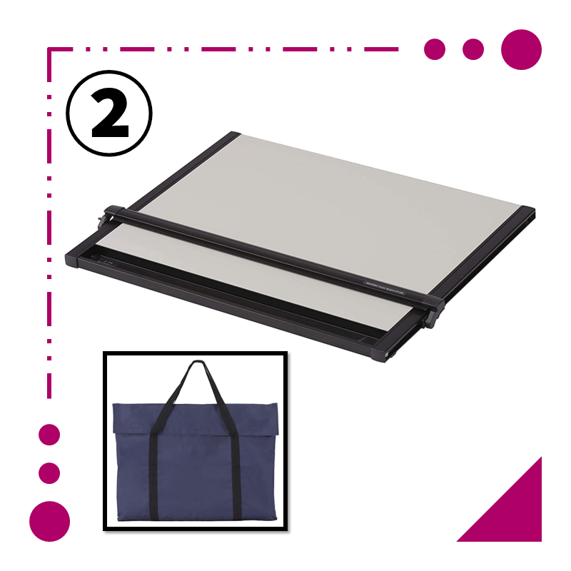 ②平行定規 武藤工業UT-06 A2(ソフトケース付)